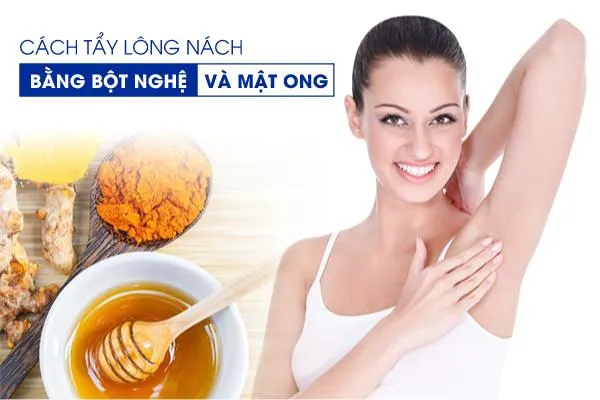 Bột nghệ được trộn để tẩy lông nách, minh họa cách triệt lông nách tại nhà bằng bột nghệ tự nhiên.