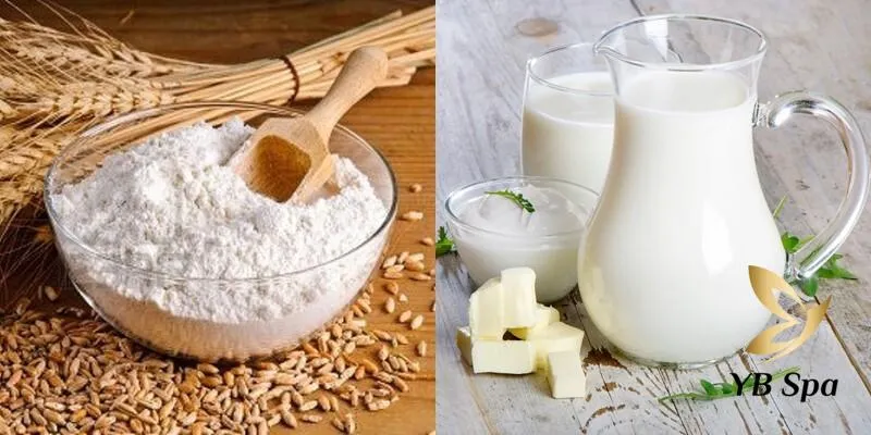 Làm rụng lông nách với bột gạo và sữa tươi